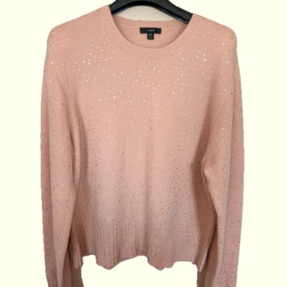 NWT J Crew Blush Gemstone Sweater in Supersoft Yarn - Picture 2 of 8